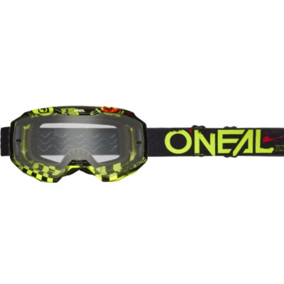 GOGGLE O*NEAL B-10 ATTACK V.24 BLACK/NEON YELLOW-CLEAR